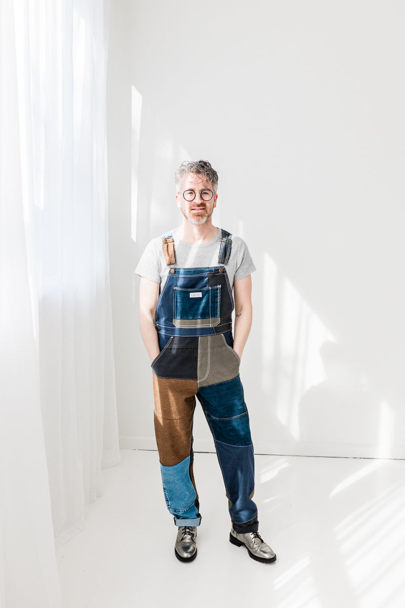 Lavelle Patchwork Denim Overalls