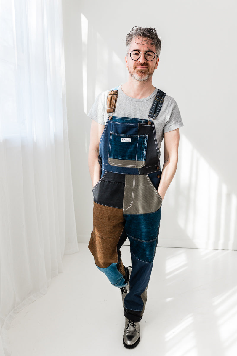 Lavelle Patchwork Denim Overalls