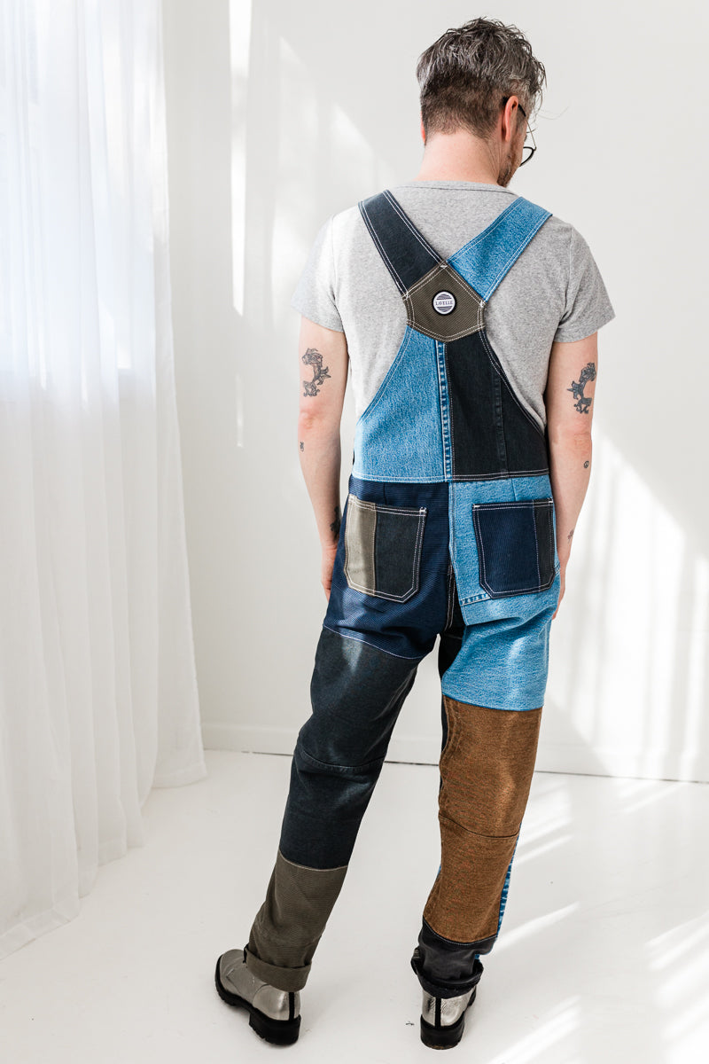 Lavelle Patchwork Denim Overalls