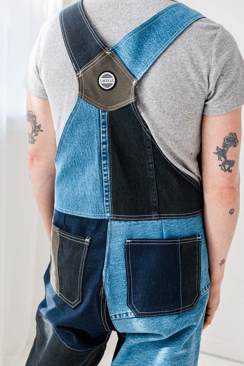 Lavelle Patchwork Denim Overalls