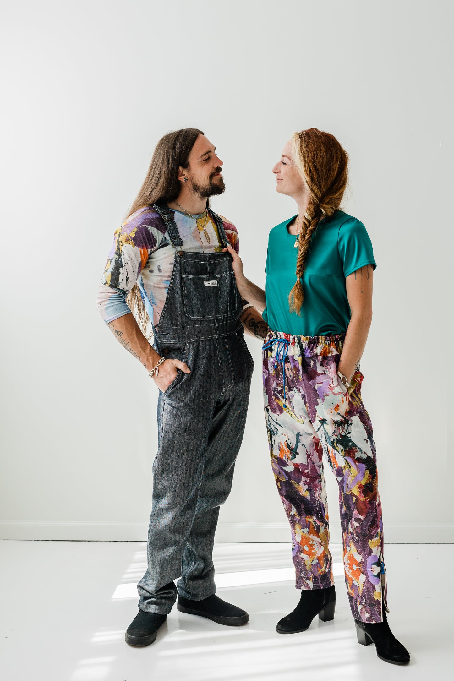 Stretch silk jade a-line blouse