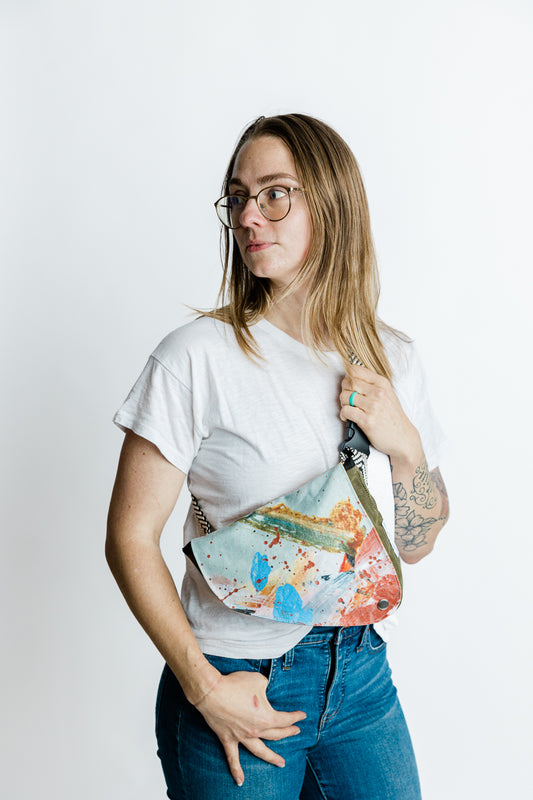 Lavelle x Marcy Parks Denim and Waxed Canvas Cross-Body/Fanny Pack