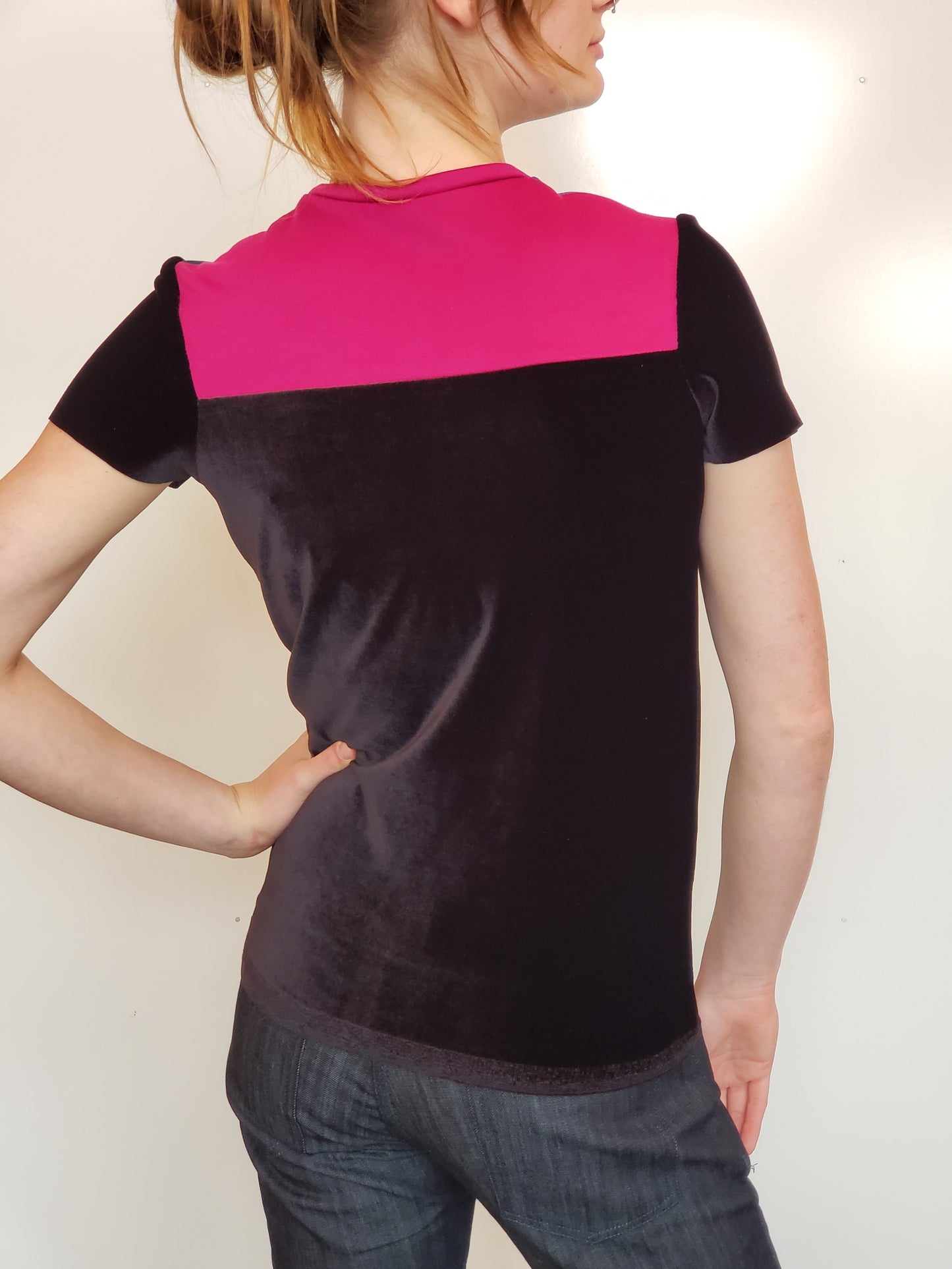 Color Blocked Ponte Knit Top