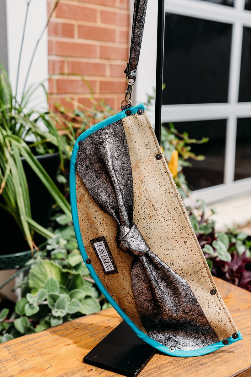 Cork and Leather Clutch