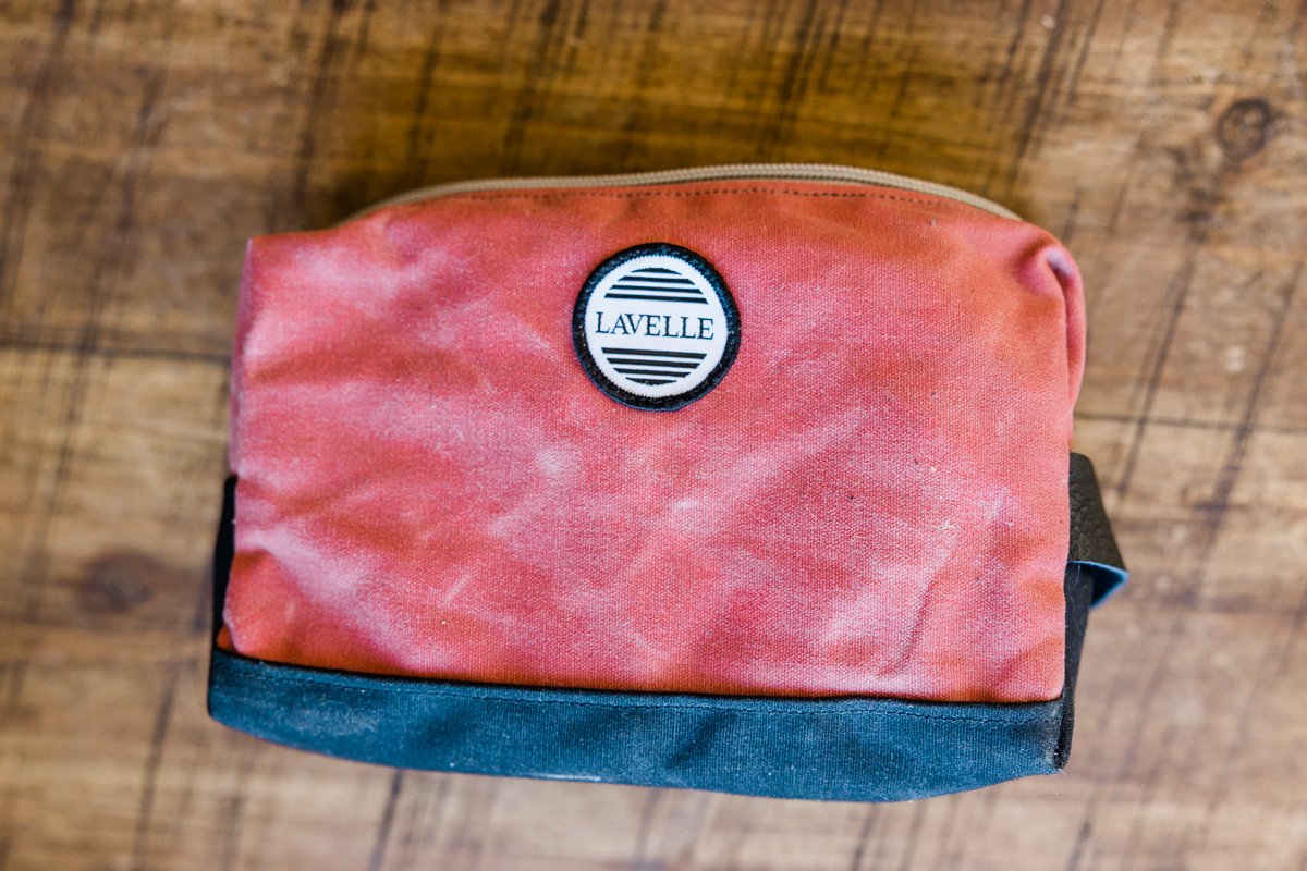 Waxed Canvas Travel Makeup Bag