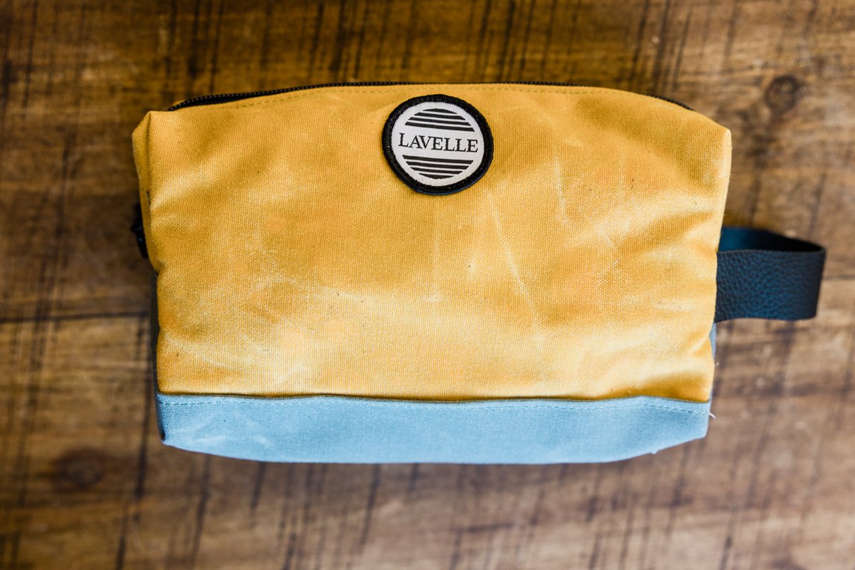 Waxed Canvas Travel Makeup Bag