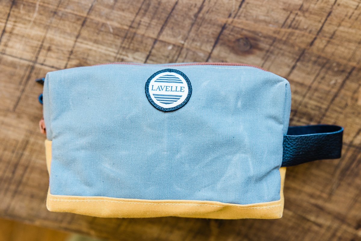Waxed Canvas Travel Makeup Bag