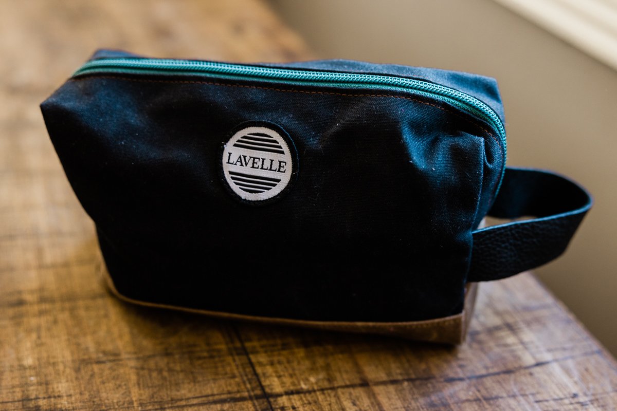 Waxed Canvas Travel Makeup Bag