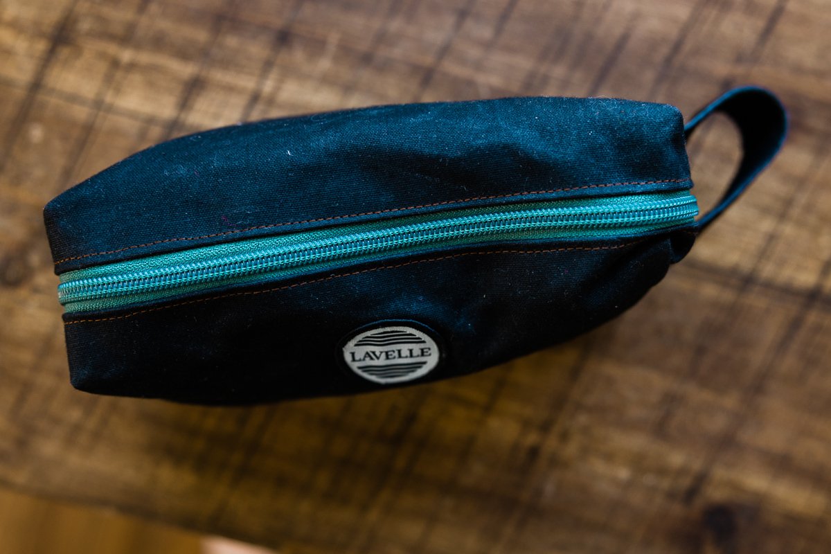 Waxed Canvas Travel Makeup Bag