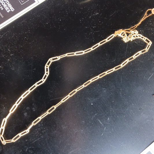 Paperclip necklace 14k gold