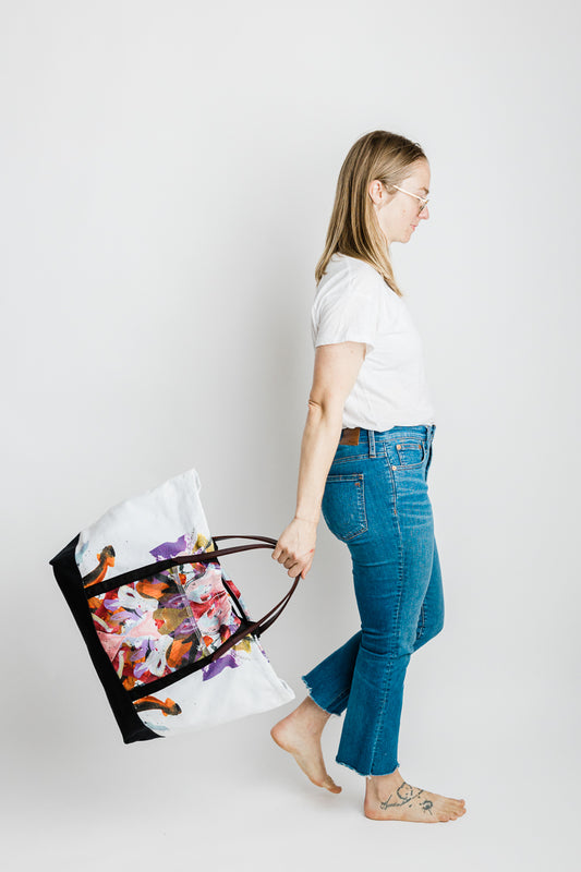 Lavelle x Marcy Parks Recycled Denim, Nylon, Waxed Canvas Tote Bag