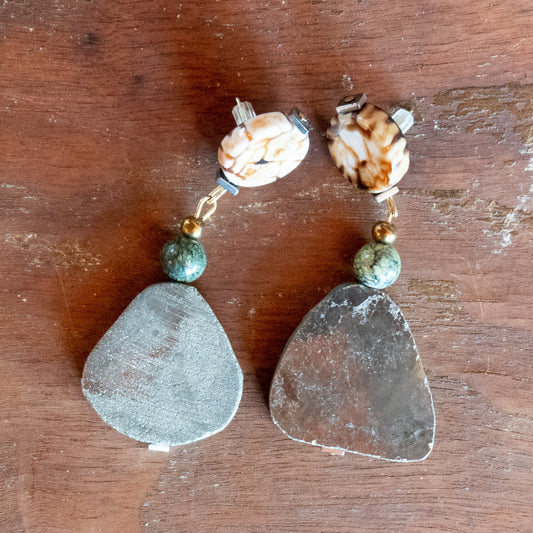 Granite, Marble, & Jade Drop Earrings
