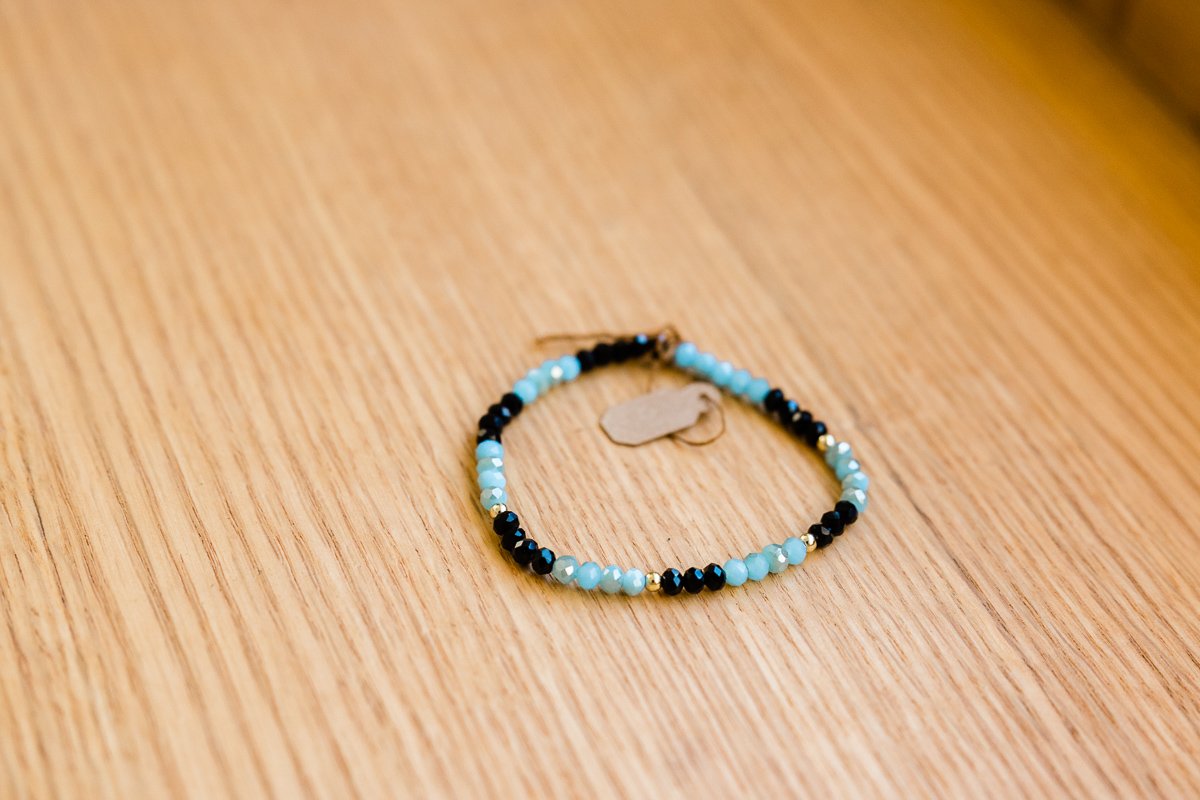 Raw Stones stretch beaded bracelets